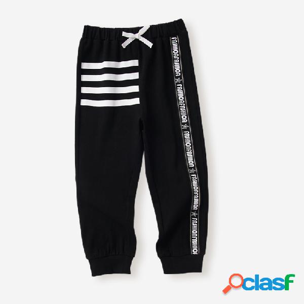 Impresión a rayas de niño Casual Pantalones para 2-8Y