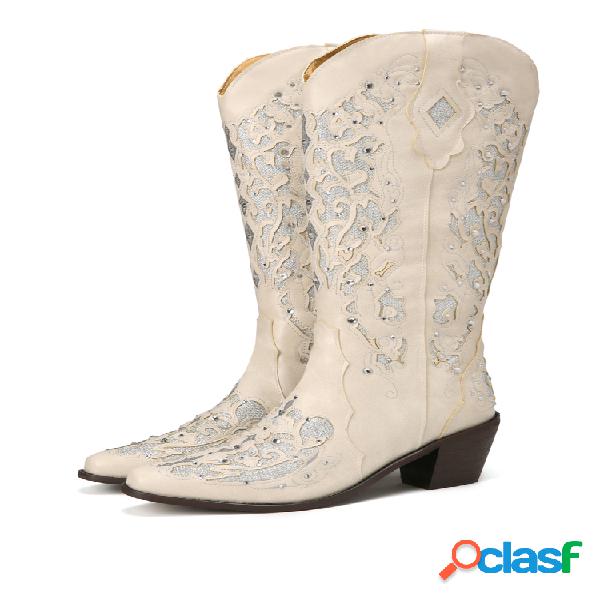 LOSTISY Mujer Tamaño grande Retro Elegante Diamante de