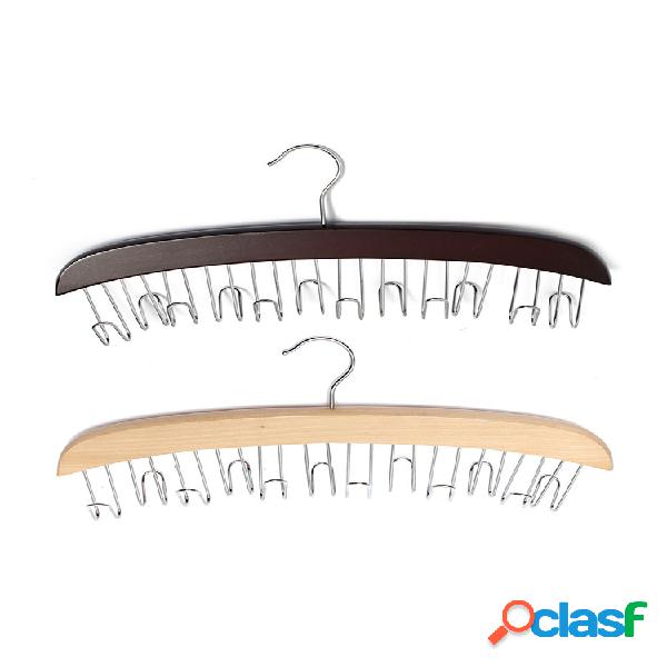 Madera dura multifunción Cinturón Tapa de corbata Percha