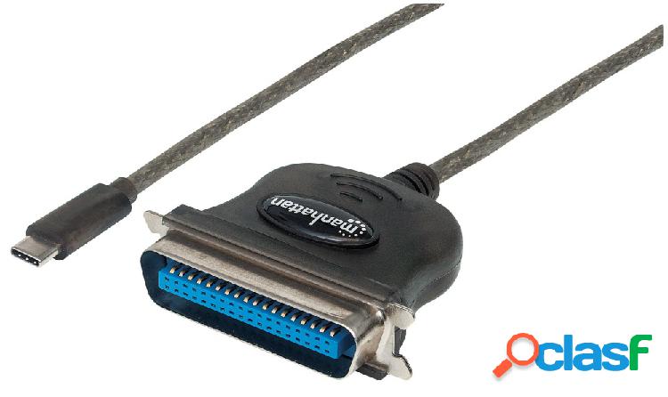Manhattan Cable USB-C Macho - Cen36, 1 Metro, Negro