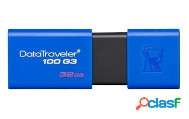 Memoria USB Kingston DataTraveler 100 G3, 32GB, USB 3.1 A,