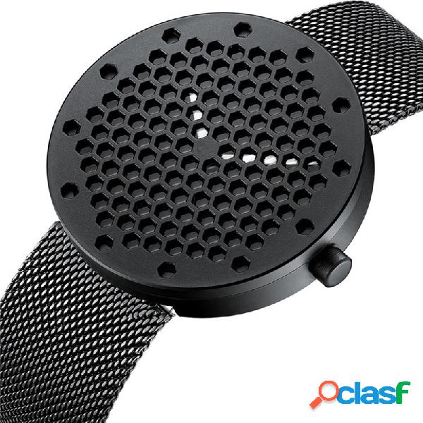 Moda Dial de nido de abeja Reloj de hombre Reloj de cintura