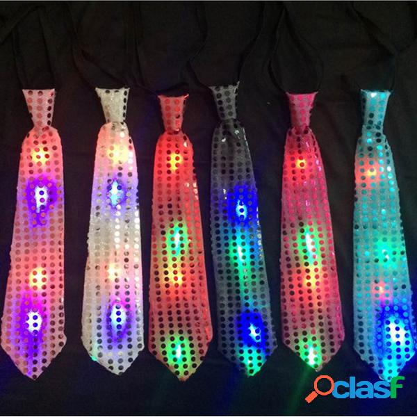 Moda LED Corbata brillante Fiesta de baile Bar Etapa Brillo