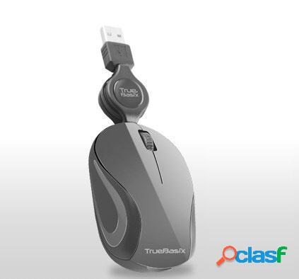 Mouse Óptico TB-01002, Alámbrico, USB, 1000DPI, Gris