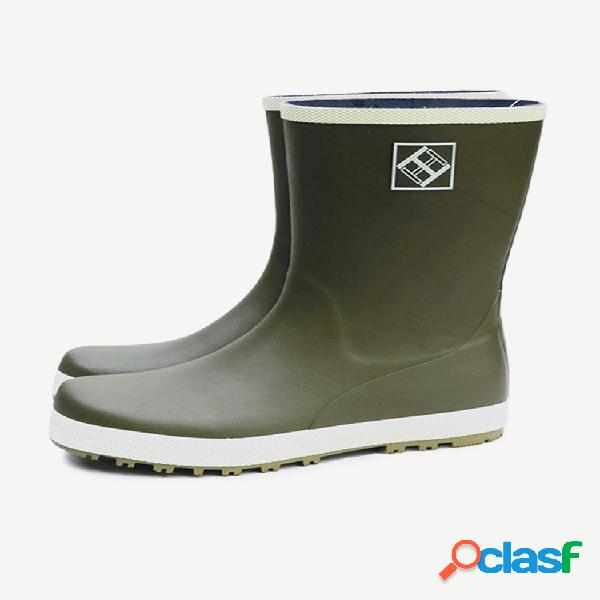 Mujer Impermeable Cubierta alta de goma pesca Lluvia Botas