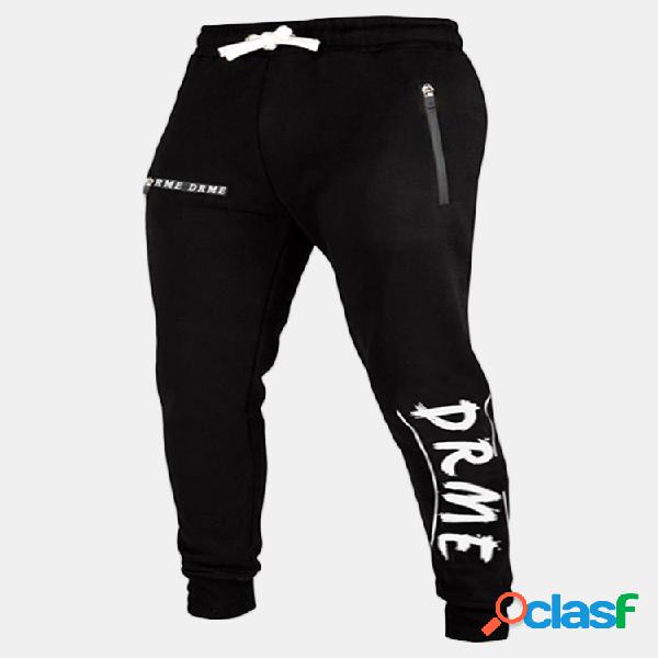 Pantalones deportivos deportivos de cintura elástica con