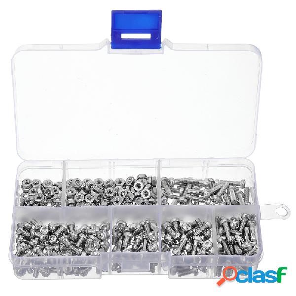 Suleve ™ M3ST2 300Pcs M3 Torx Machine Screw 304 Acero