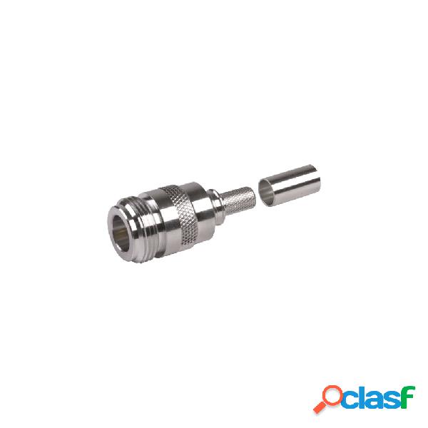 Times Microwave Conector N Hembra, Metálico