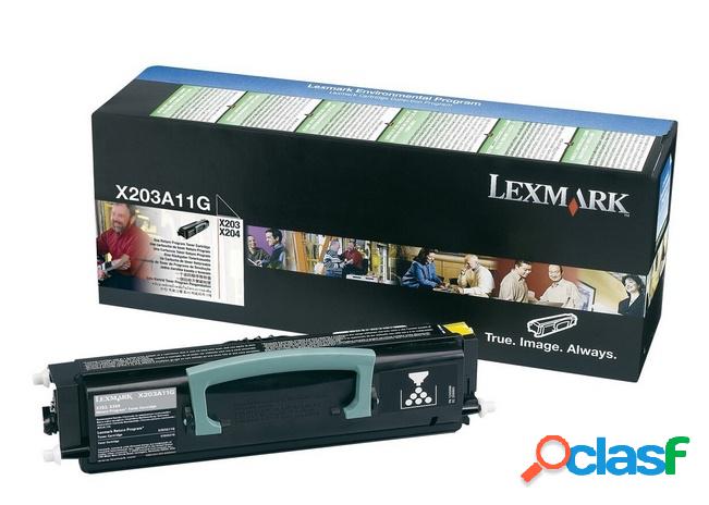 Tóner Lexmark Programa Retorno X203A11G Negro, 2500