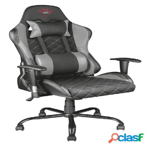 Trust Silla Gamer GXT 707 Resto, hasta 150Kg, Negro/Gris
