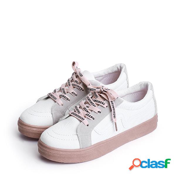 Zapatillas de lona con cordones blancas
