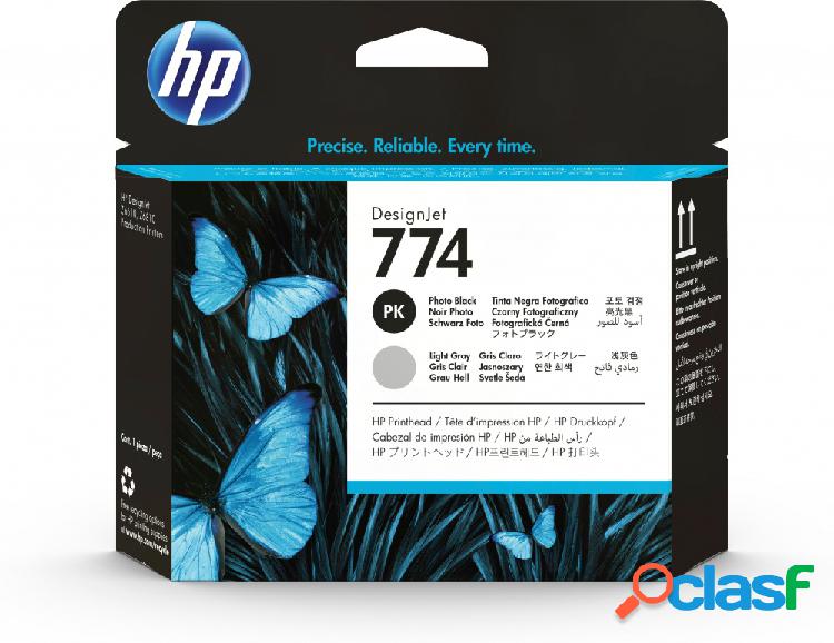 Cabezal HP 774 Paquete de 2 Piezas Negro y Gris Claro