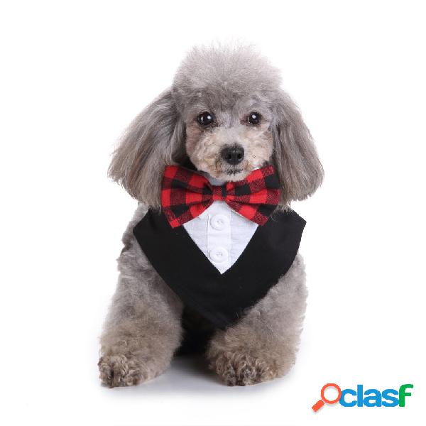 Formal Perro Tuxedo Bandana Ties Pañuelo ajustable Pajarita