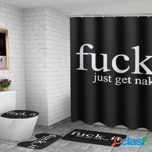 Fuck It Just Get Naked Cortina de ducha Citas divertidas
