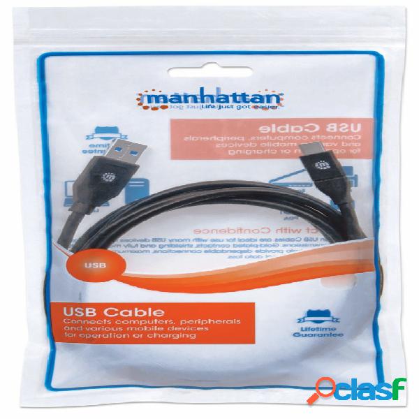 Manhattan Cable de Carga USB A Macho - USB C Macho, 2