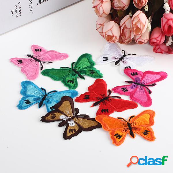 Mariposa apliques bordados planchar en coser parche coser