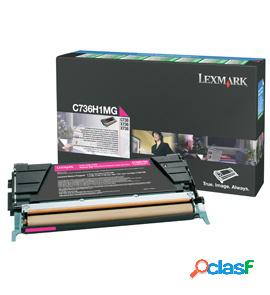 Tóner Lexmark Programa Retorno C736H1MG Magenta, 10.000