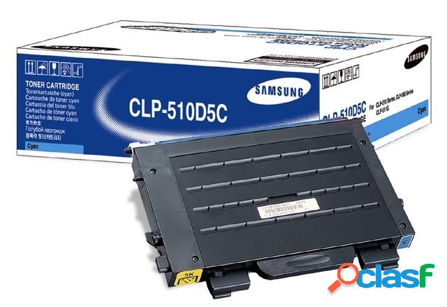 Toner Samsung CLP-510D5C Cyan, 5000 Páginas, para