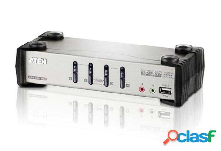 Aten Switch KVM CS1734B, 4 Puertos VGA/USB/3.5mm