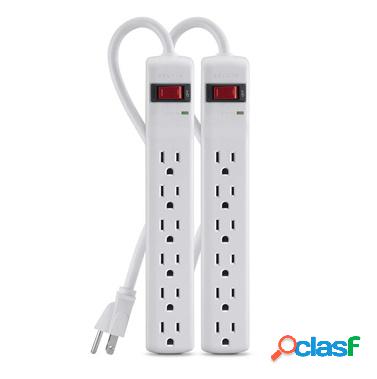 Belkin Supresor de Picos F5C048-2, 6 Contactos, 200 Joules,