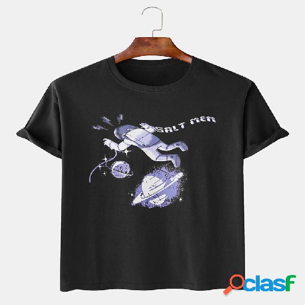 Camiseta estampada de manga corta suelta estampada de