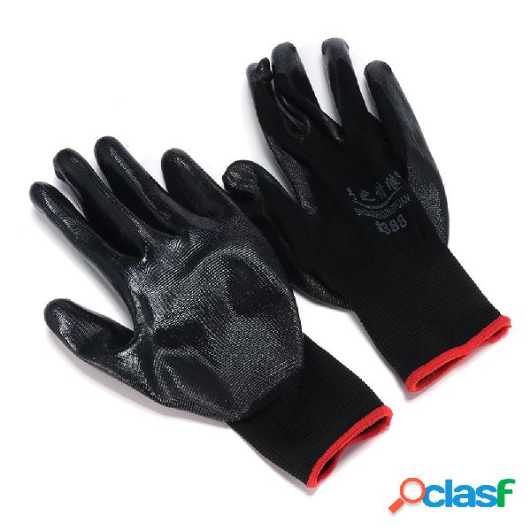 Caucho impregnado Butyronitrile de nylon Guantes de trabajo