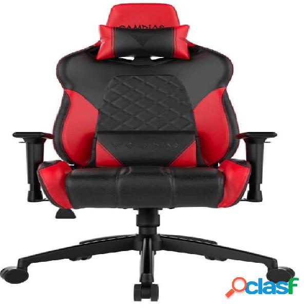 Gamdias Silla Gamer ACHILLES-E3-L, hasta 150kg, Negro/Rojo