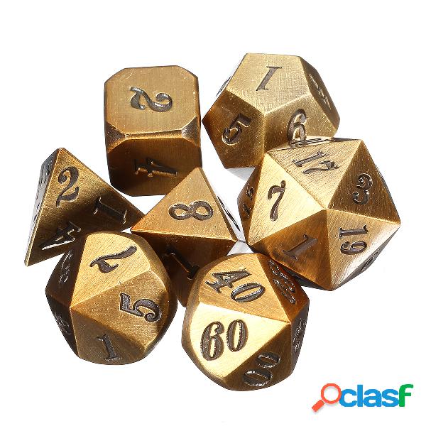 Juego de dados pesados de color antiguo Dados poliédricos