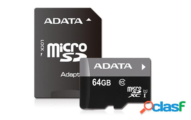 Memoria Flash Adata, 64GB microSDHC UHS-I Clase 10, con