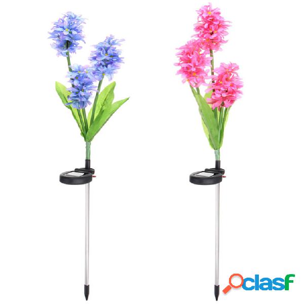Solar Power Hyacinth Garden Stake Landscape Lámpara al aire