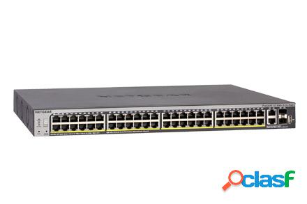 Switch Netgear Gigabit Ethernet S3300, 48+ Puertos PoE, 4