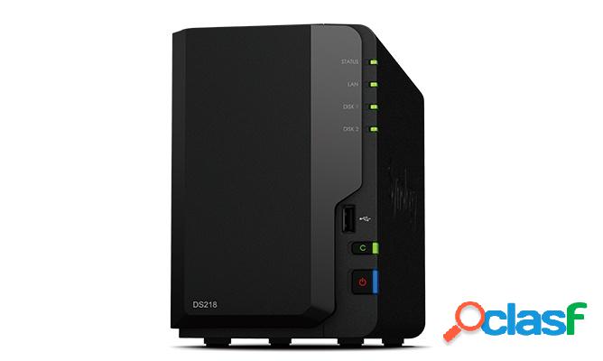 Synology Servidor NAS DS218 de 2 Bahías, Realtek RTD1296