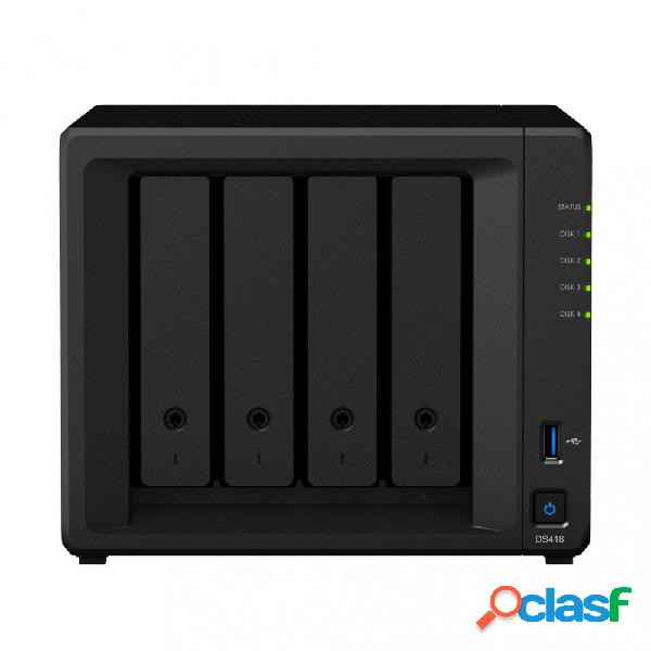 Synology Servidor NAS DS418 de 4 Bahías, Realtek RTD1296