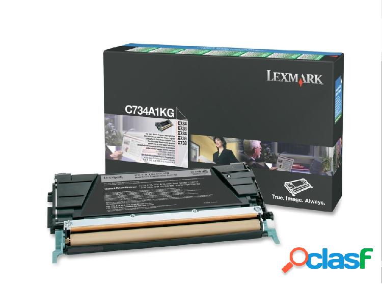Tóner Lexmark Programa Retorno C734A1KG Negro, 8000