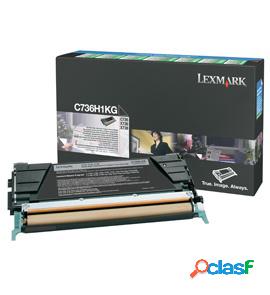 Tóner Lexmark Programa Retorno C736H1KG Negro, 12.000