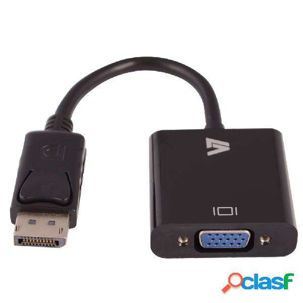 V7 Adaptador DisplayPort Macho - VGA Hembra, Negro