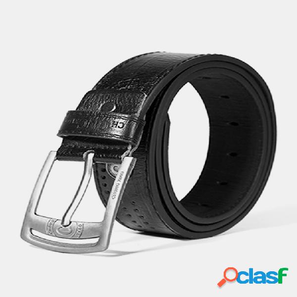 110CM Hombres Retro Cowboy Leather Cinturón Ocio Wild