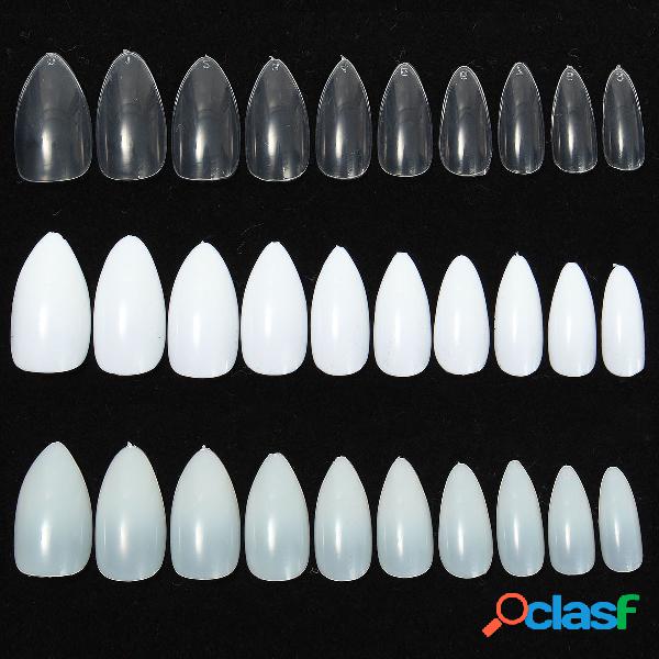 600Pcs almendra Oval Forma Estilete Pointy Falso uñas
