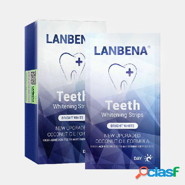 7 pares / Caja Tiras portátiles de blanqueamiento dental