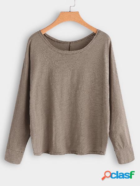 Camiseta de talla lisa con diseño liso de talla grande