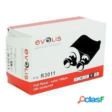 Cinta Evolis R3011 YMCKO, 200 Impresiones
