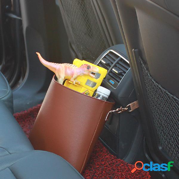 Cuero de PU Coche Almacenamiento en el respaldo del asiento