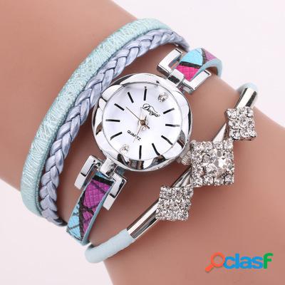 DUOYA D255 Flower Dial Show Fashion Mujer Reloj de pulsera