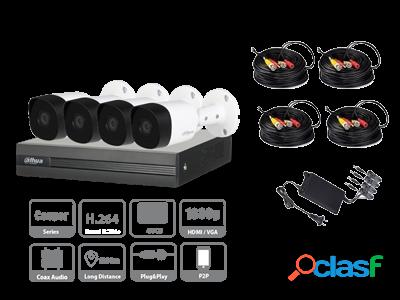 Dahua Kit de Vigilancia DH-XVR1A04 de 4 Cámaras Bullet