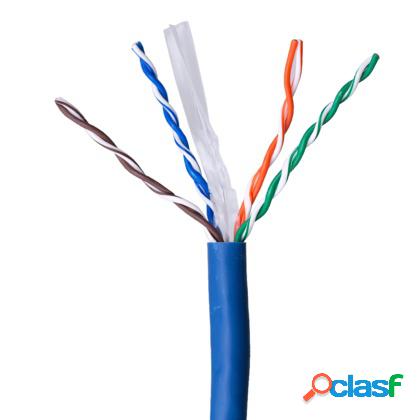 Ghia Bobina de Cable Cat6 UTP 4 Pares, 305 Metros, Azul