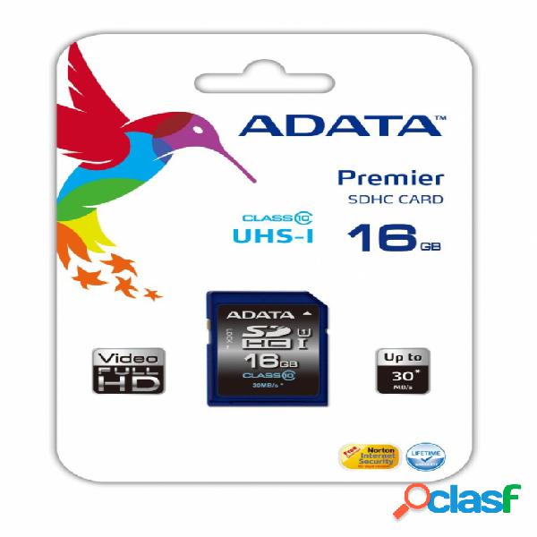 Memoria Flash Adata Premier, 16GB SDHC Clase 10