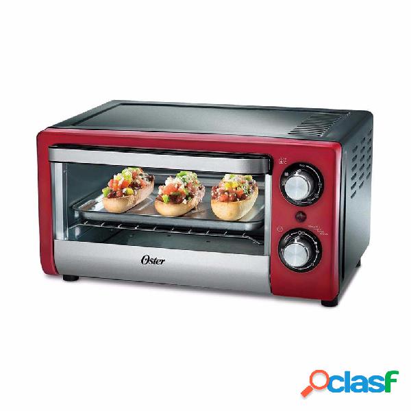 Oster Horno Eléctrico TSSTTV10LTR-013, 1000W, Negro/Rojo