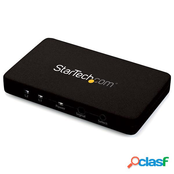 StarTech.com Video Splitter HDMI, 3 Puertos HDMI, Negro