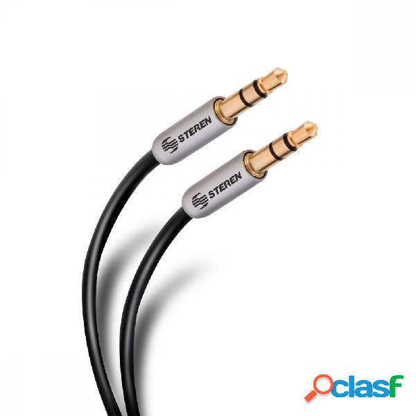 Steren Cable AUX 3.5mm Macho - 3.5mm Macho, 90cm, Negro