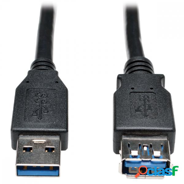 Tripp Lite Cable USB Macho - USB Hembra, 1.8 Metros, Negro